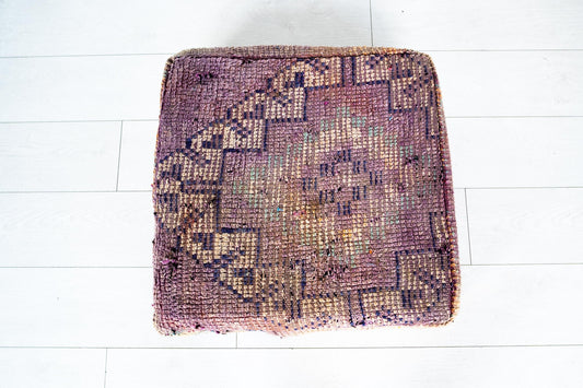 Handmade Moroccan Wool Pouf Floor Cushion Boho Ottoman Pet Bed and Meditation Seat