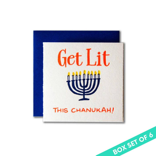 Get Lit This Chanukah Tiny Holiday Card
