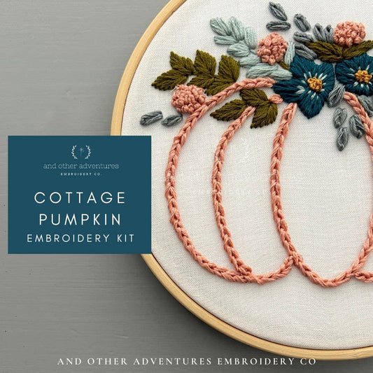 Hand Embroidery Kit - Cottage Pumpkin