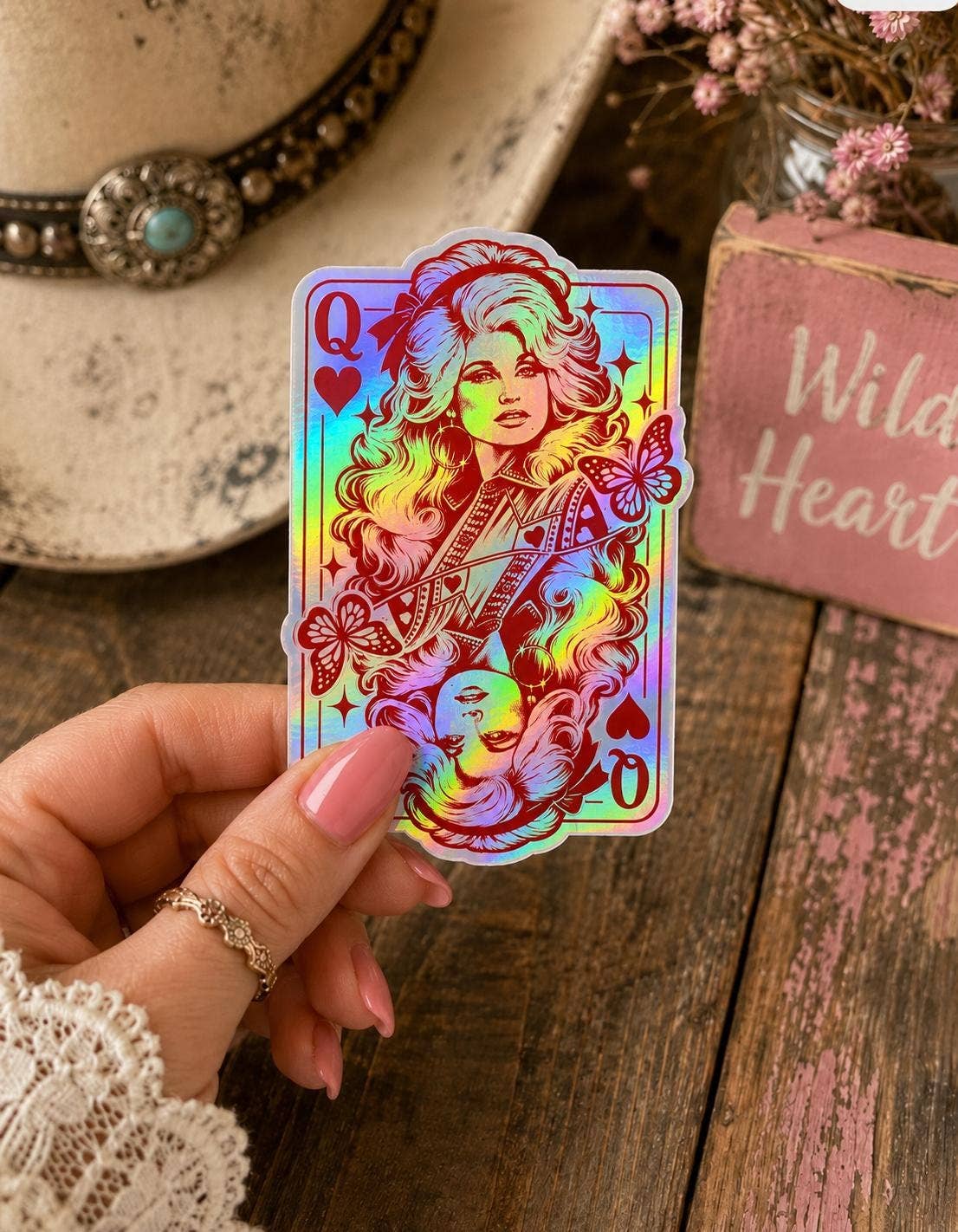 Dolly Parton Queen of Hearts Sticker