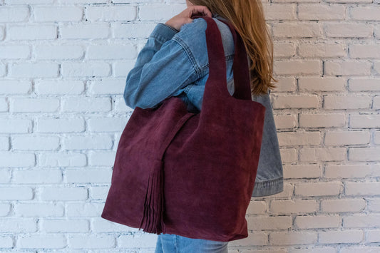 Moroccan Handcrafted Leather Tote: Stylish Everyday Carry for Work, Travel & Shopping, Slouchy Hobo Bag