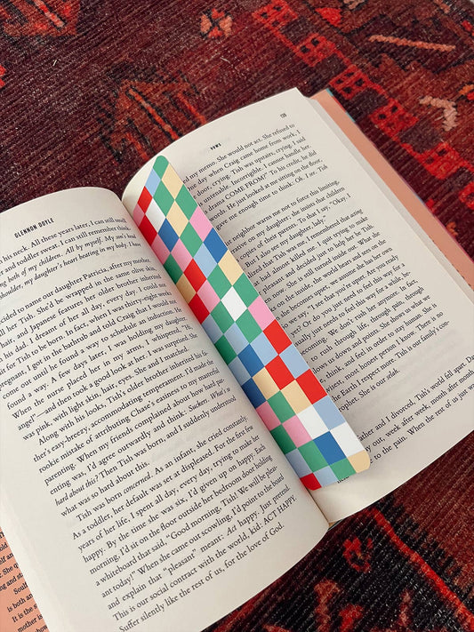 Checkered Bookmark - Multi-Colored