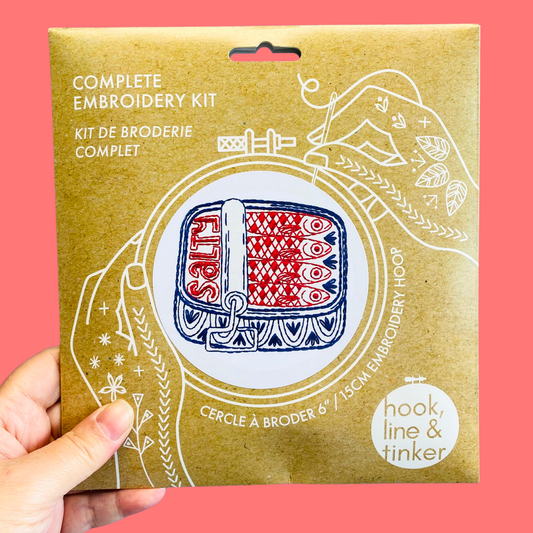 Sardines Complete Embroidery Kit