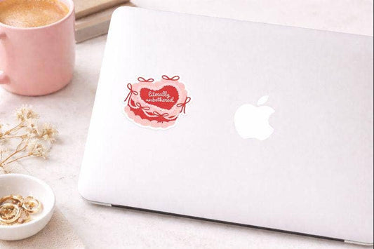 Unbothered Funny Matte Vinyl Laptop Decal