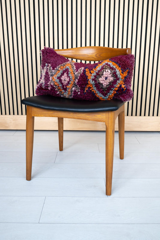 Handwoven Moroccan Lumbar Cushion | Colorful Tribal Decor
