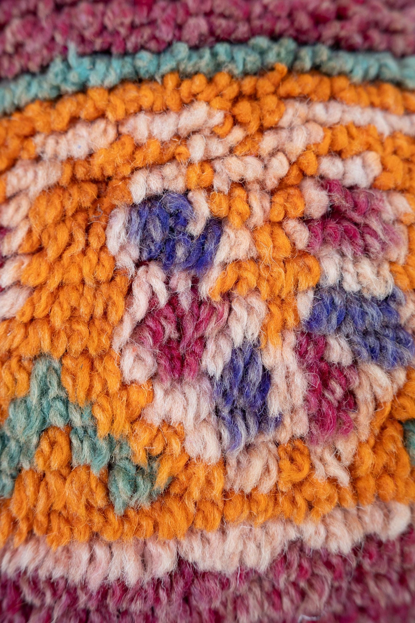 Handmade Moroccan Pillow Cover | Upcycled Rug Cushion | Boho Eclectic Decor | Maximalist