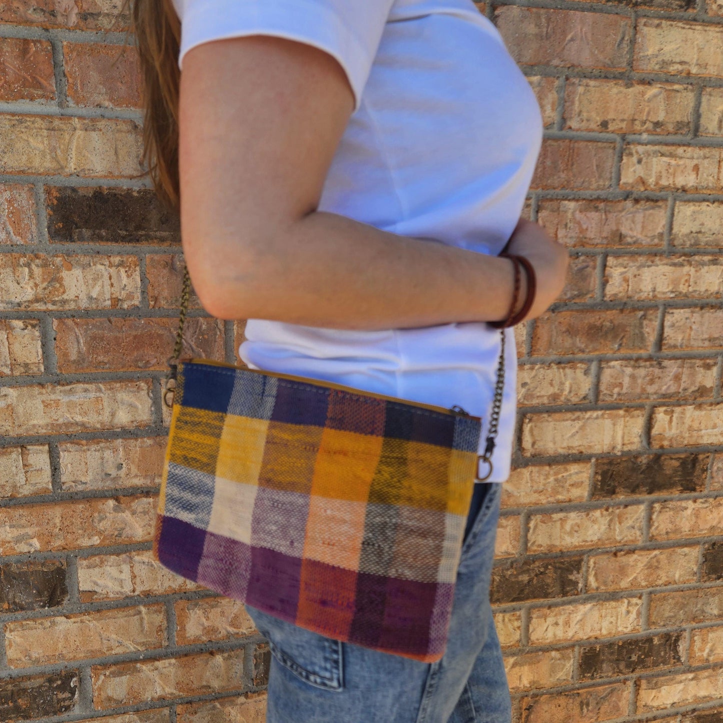 Upcycled Moroccan Blanket Crossbody Bag: Vintage Boho Chic Handbag with Bohemian Flair