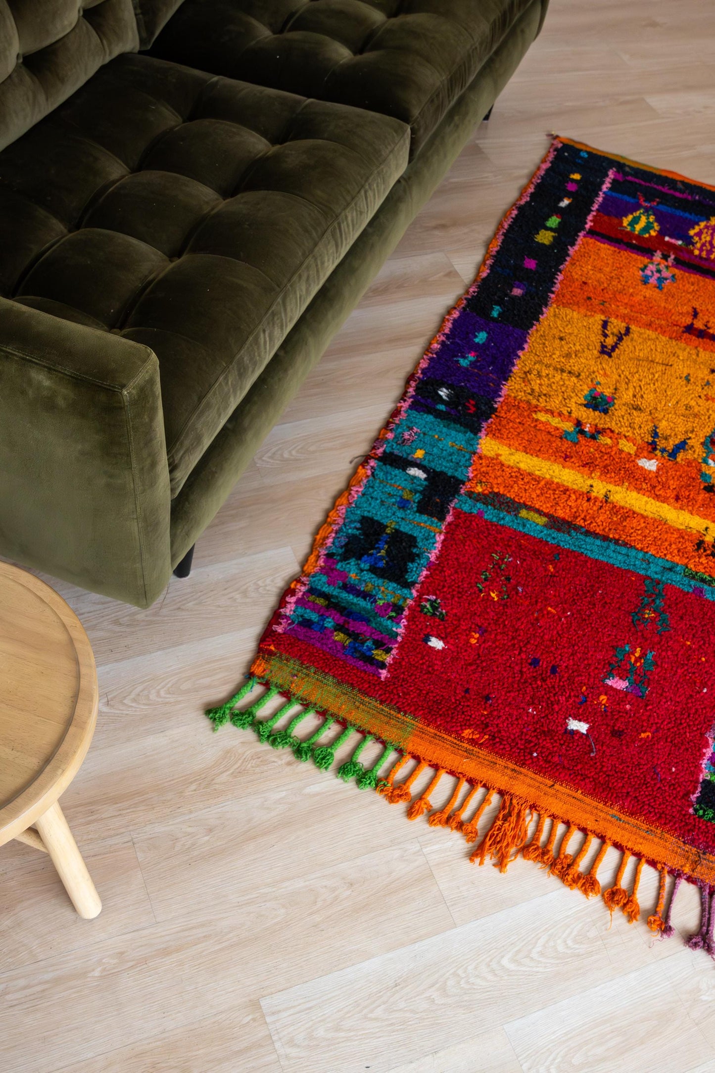 Vibrant Moroccan Boujaad Rug Runner