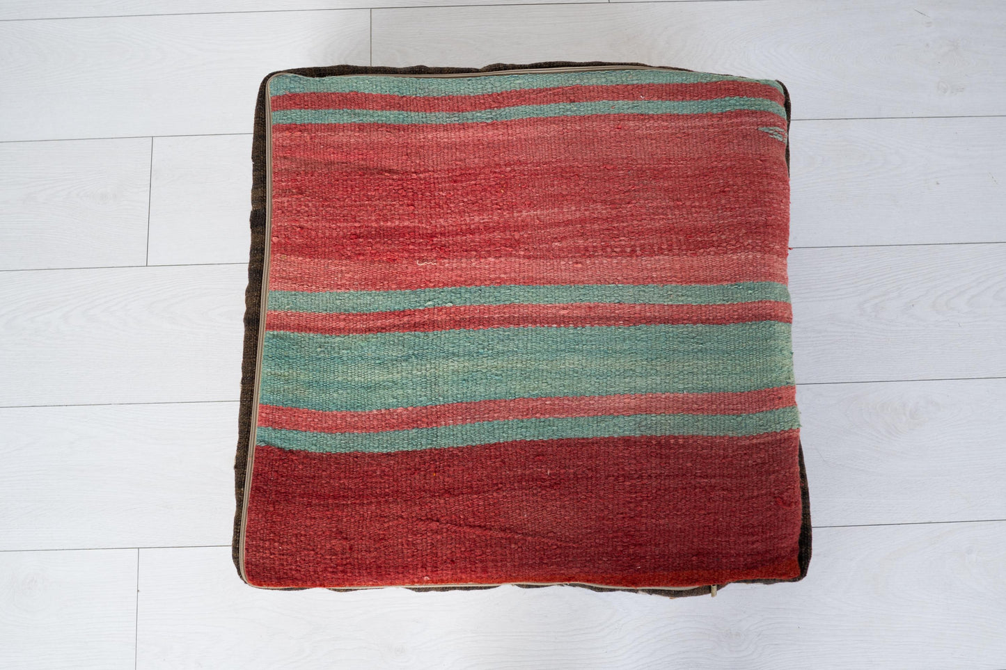 Handmade Moroccan Wool Pouf Floor Cushion Boho Ottoman Pet Bed and Meditation Seat