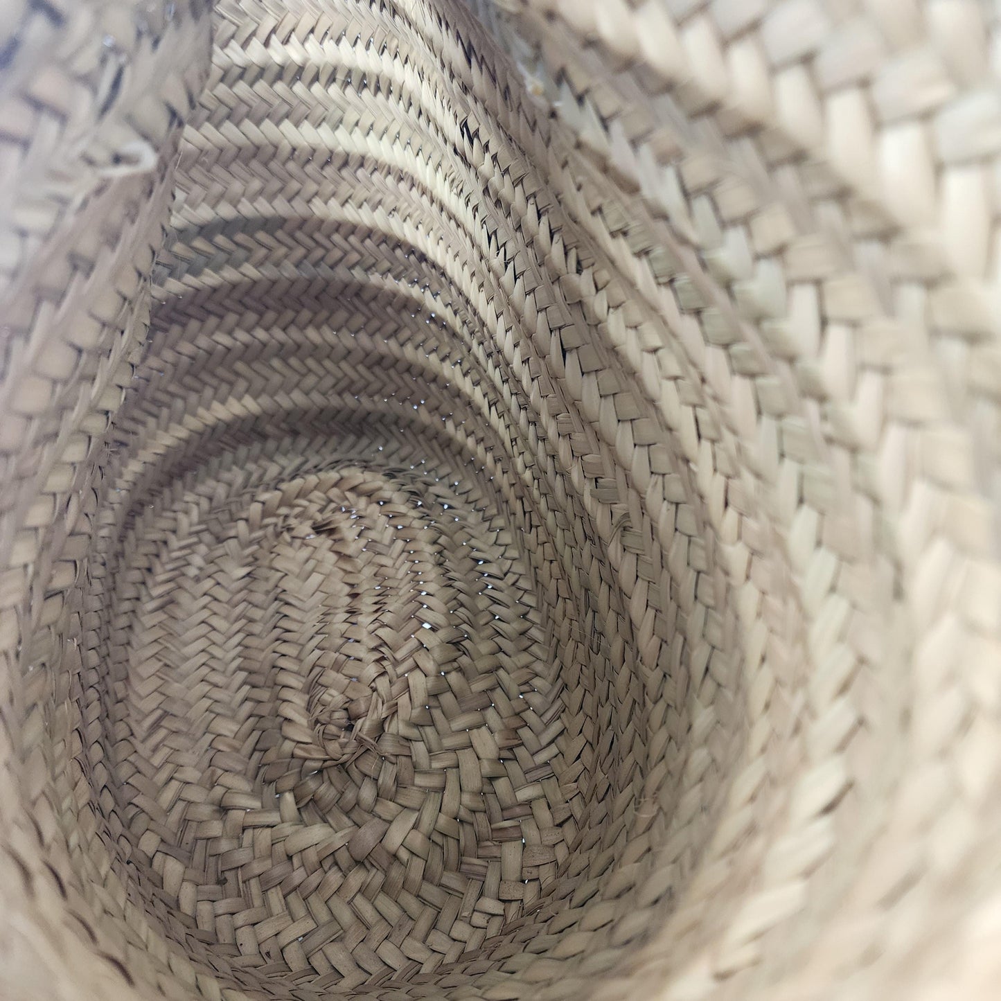 Handcrafted Moroccan Woven Market Basket with Leather Straps - Large Size Shopping Tote for Farmers Markets, French style market tote