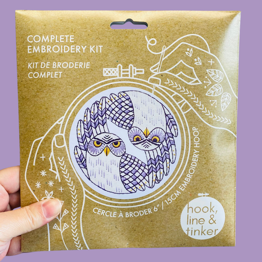 Burrowing Owls Complete Embroidery Kit