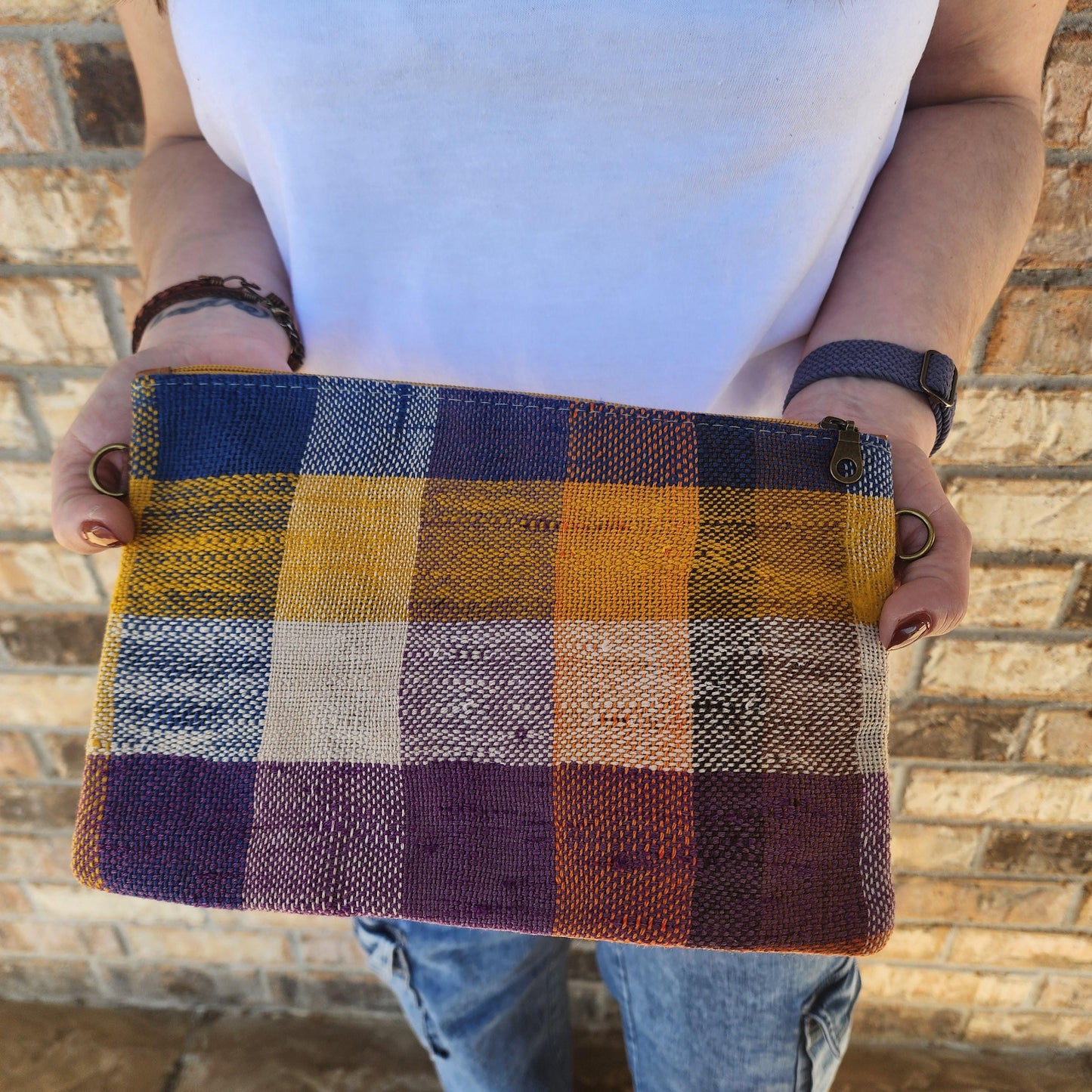 Upcycled Moroccan Blanket Crossbody Bag: Vintage Boho Chic Handbag with Bohemian Flair