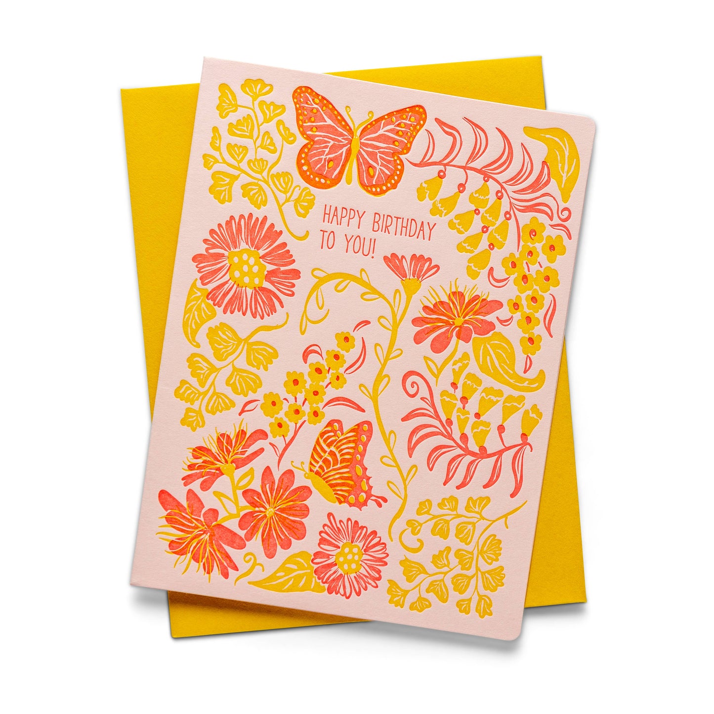 Floral Birthday | Letterpress Greeting Card | Birthday