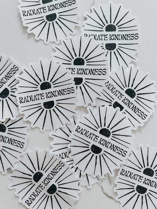 Radiate Kindness Sticker - Clear