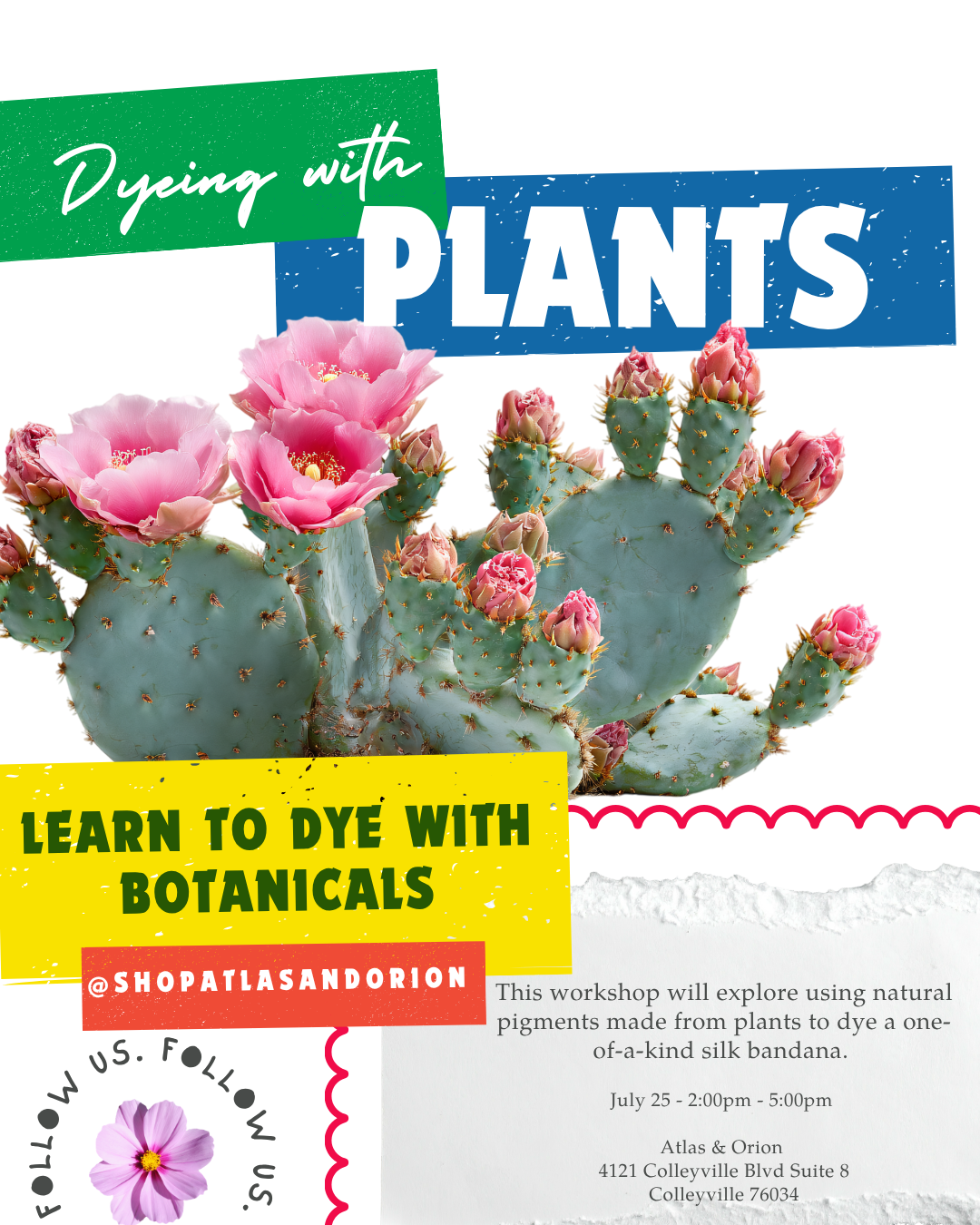 Dyeing with Plants: Silk Bandana Workshop