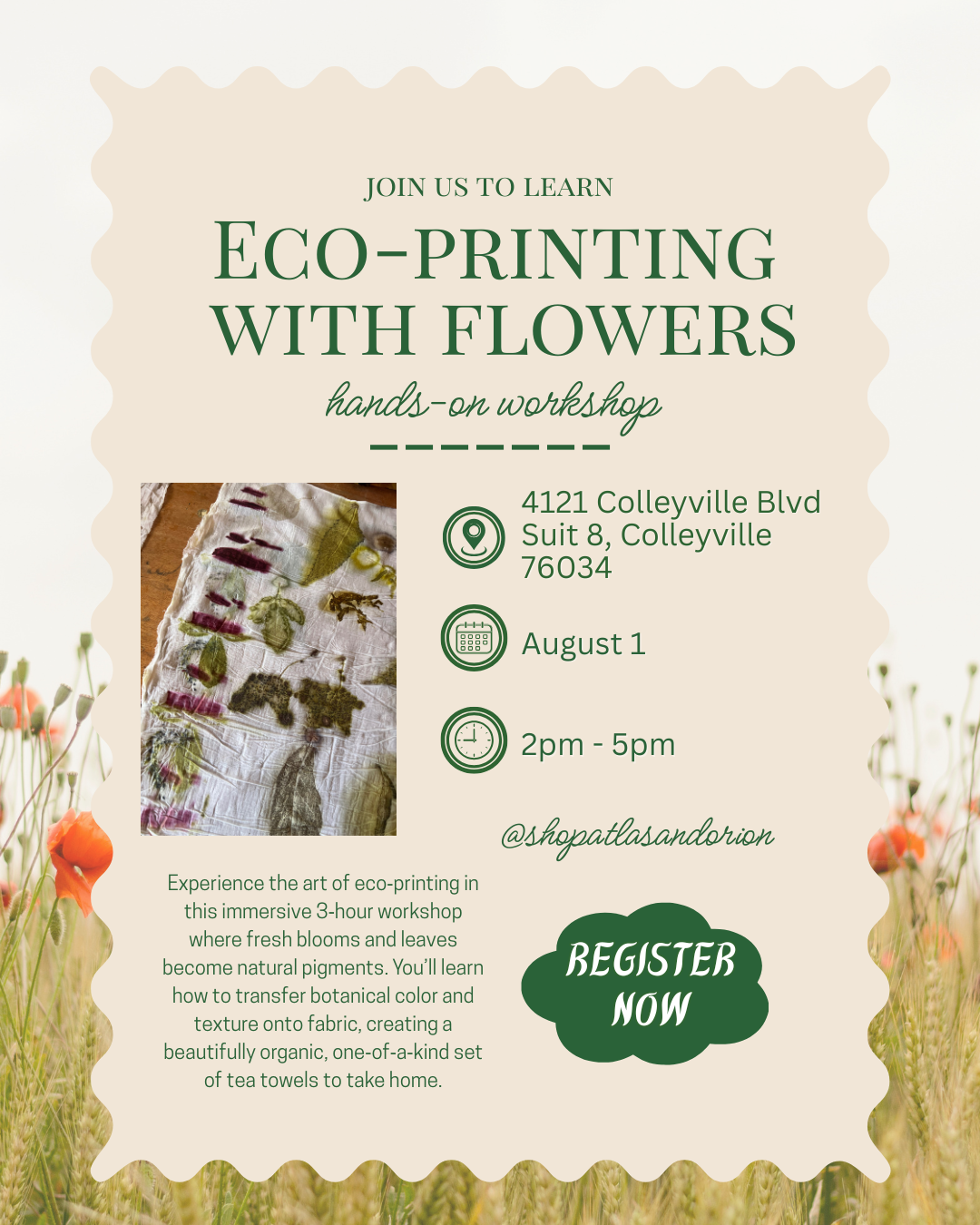 Eco-printing with Flowers: Botanical Dyeing Workshop