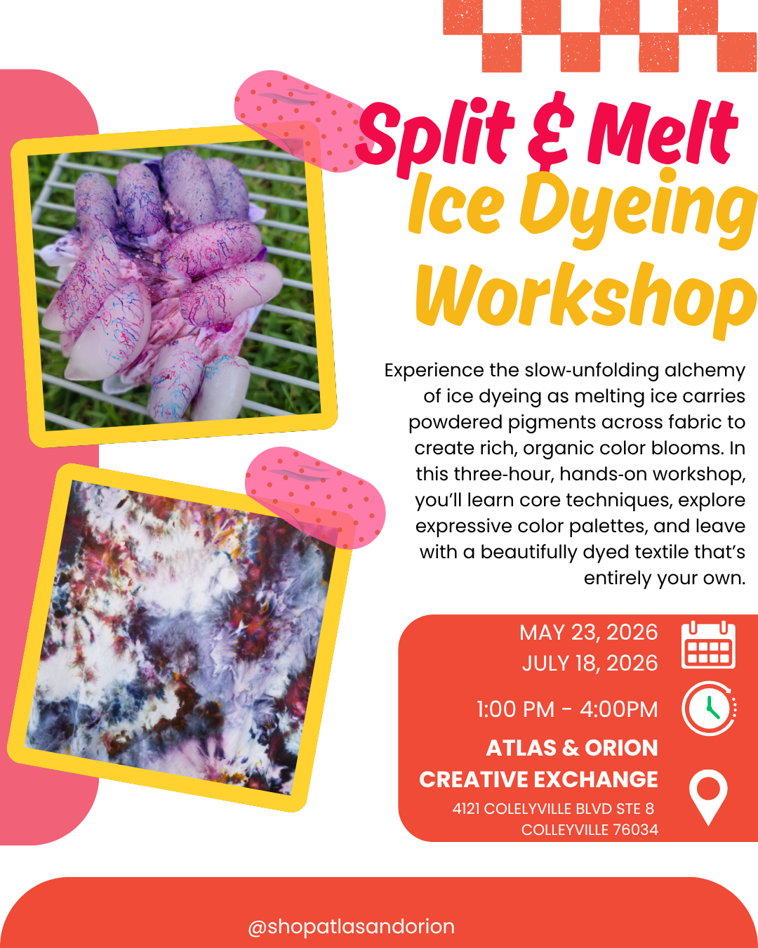 Split & Melt: Ice Dyeing Workshop