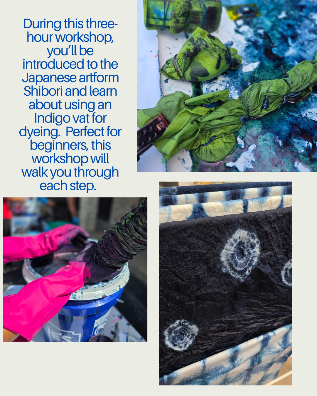 Fold, Bind, and Dip: An Introduction to Indigo & Shibori