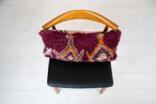Handwoven Moroccan Lumbar Cushion | Colorful Tribal Decor