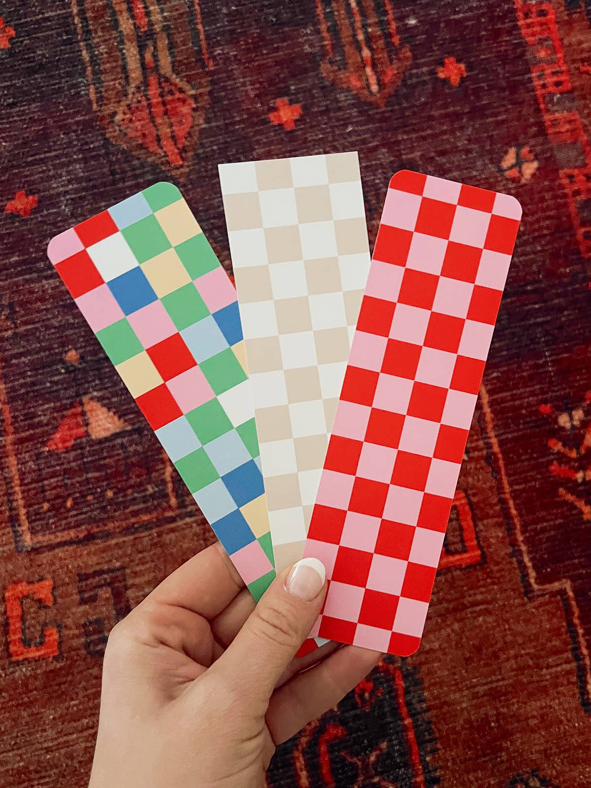 Checkered Bookmark - Multi-Colored