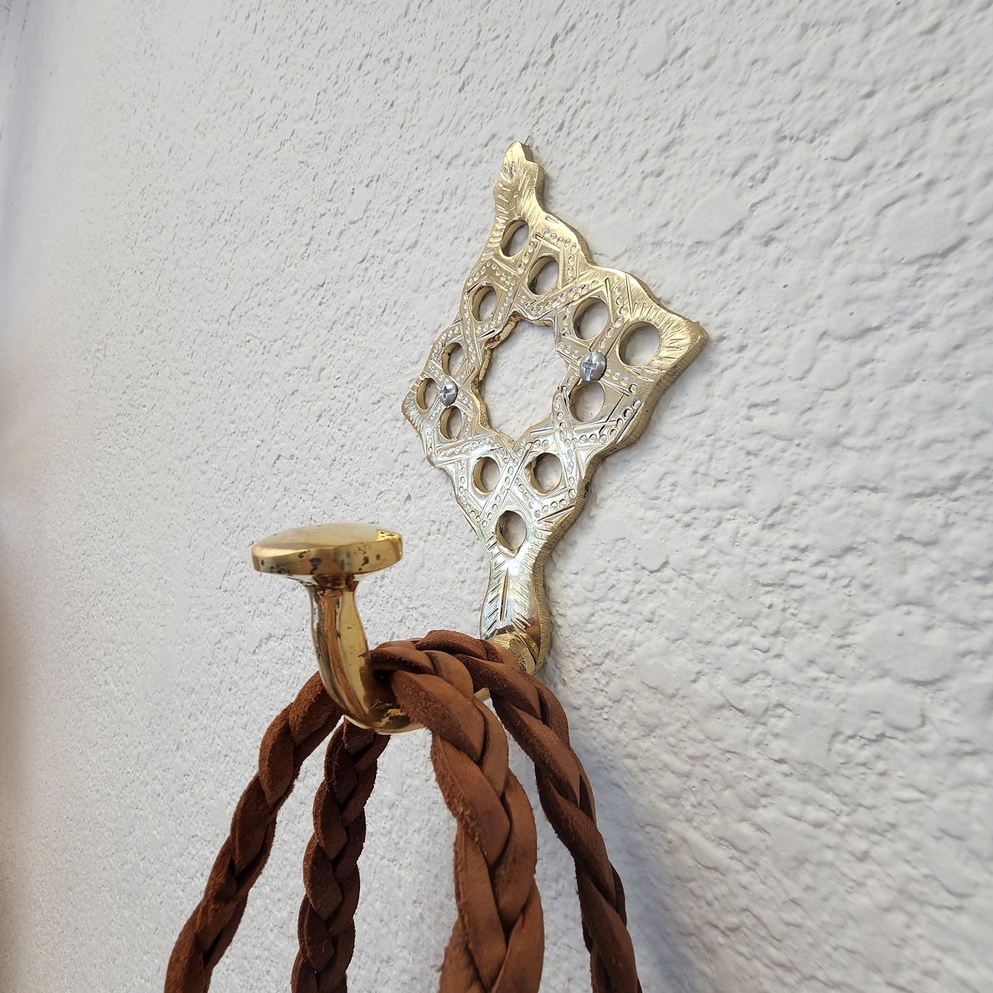 Handcrafted Moroccan Woven Market Basket with Leather Straps - Medium Size Shopping Tote for Farmers Markets, French style market tote