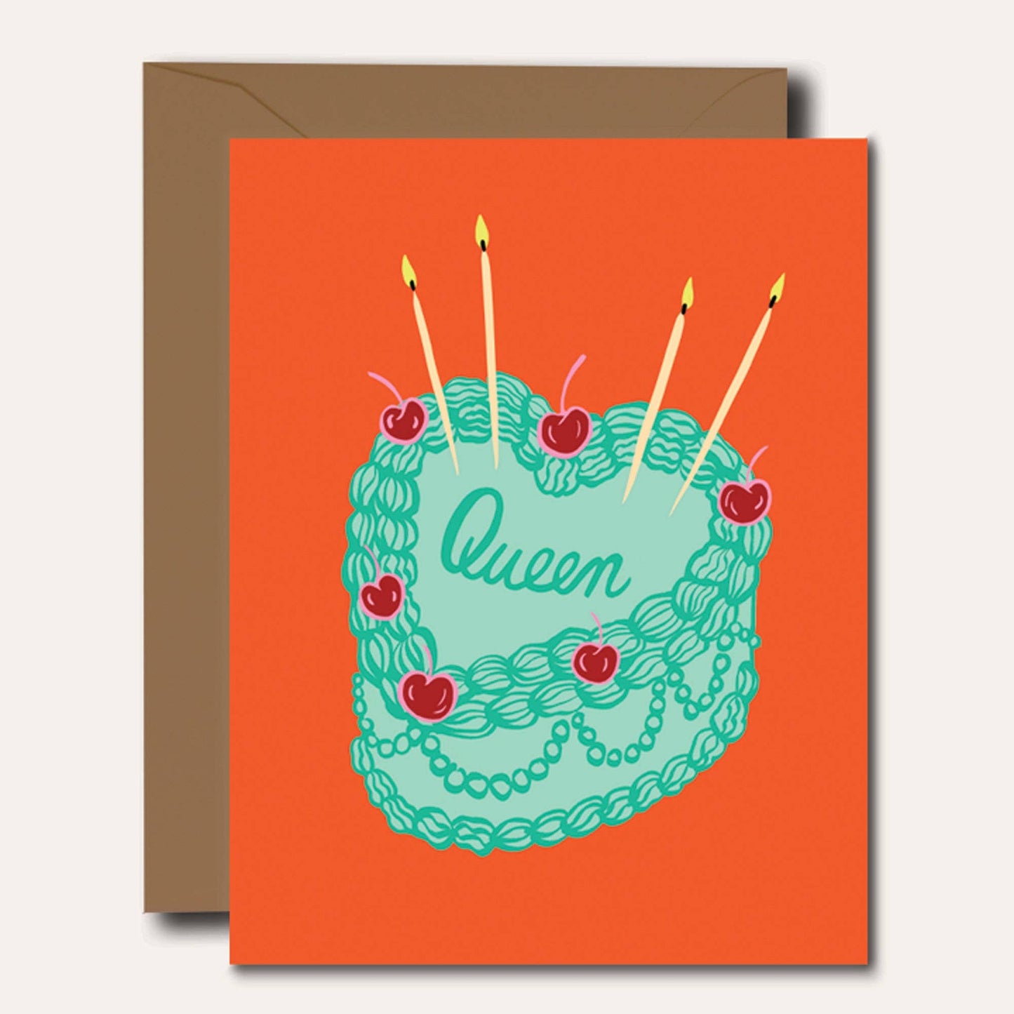 Happy Birthday Queen Cake Greeting Card