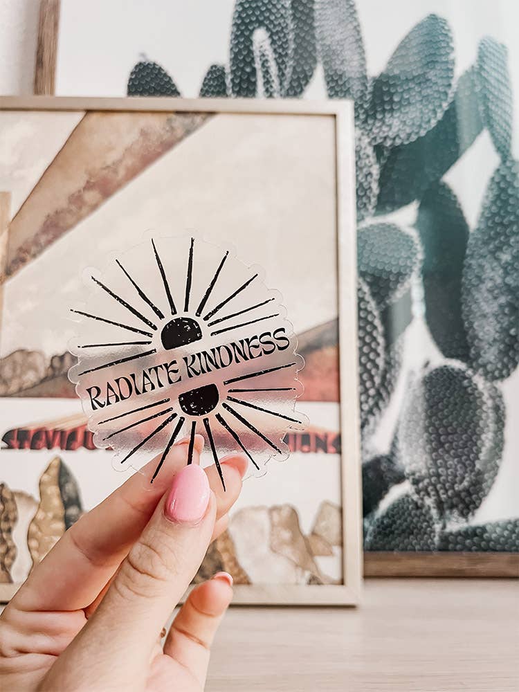 Radiate Kindness Sticker - Clear