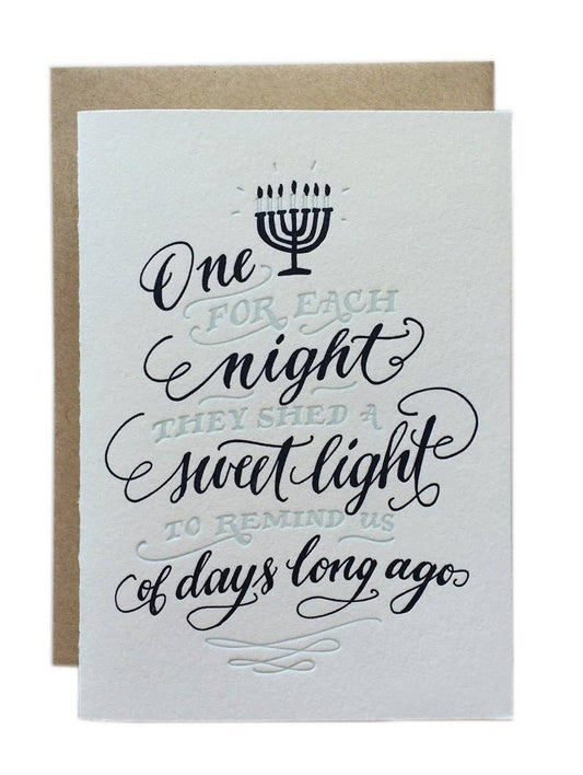 Sweet Light Hanukkah Card