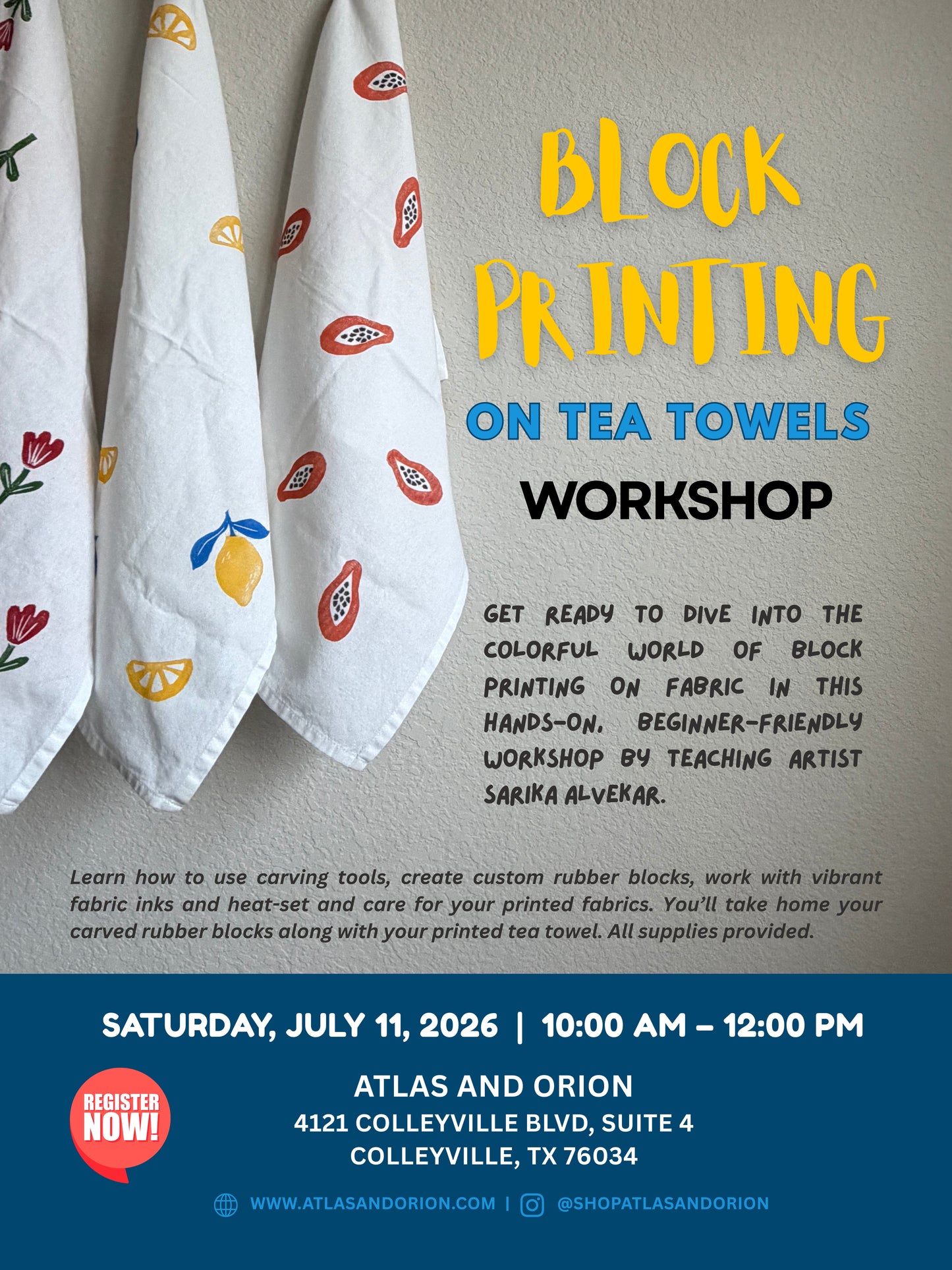 Block Printing Workshop