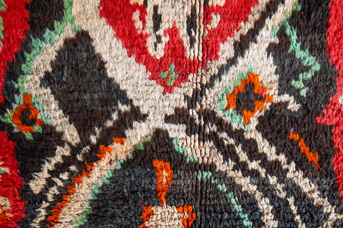 Moroccan Boujaad Accent Rug: Handcrafted Geometric Pattern for Bohemian Decor, Southwestern Style