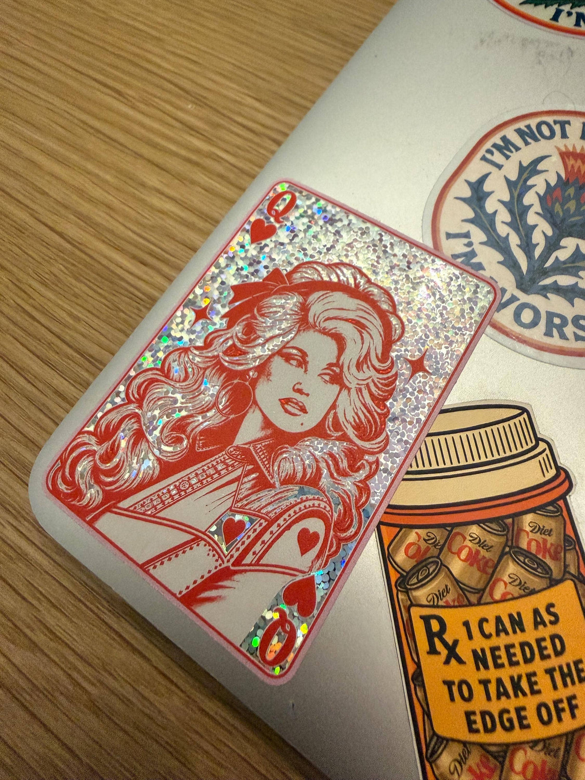 Dolly Parton Queen of Hearts Glitter Sticker