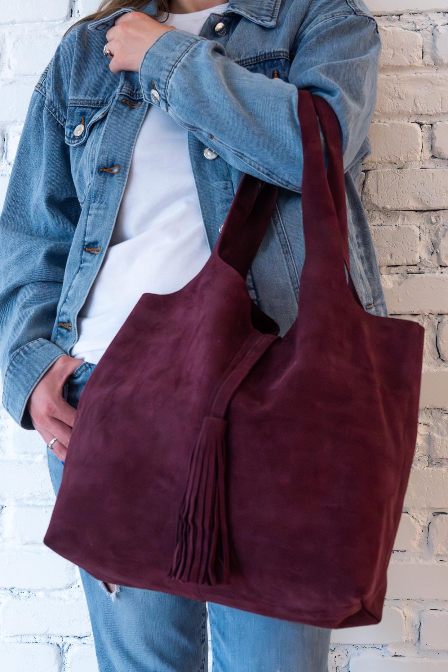 Moroccan Handcrafted Leather Tote: Stylish Everyday Carry for Work, Travel & Shopping, Slouchy Hobo Bag