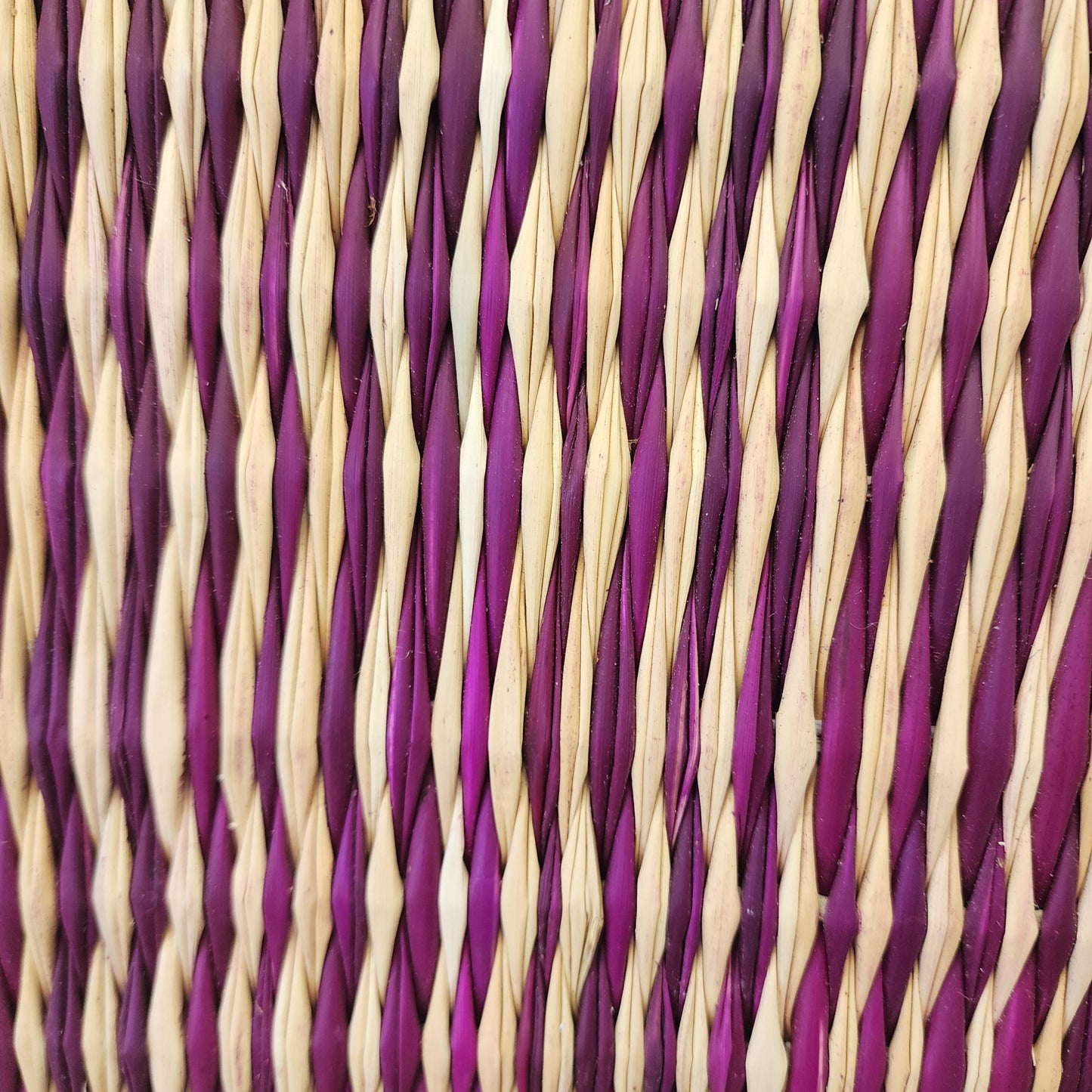 Vibrant Handwoven Moroccan Reed Basket - Essaouira Crafted Farmers Market Tote - African Shopping Carrier