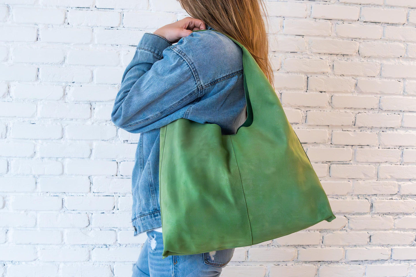 Moroccan Handcrafted Leather Tote: Stylish Everyday Carry for Work, Travel & Shopping, Suede Hobo, Slouchy Hobo Bag