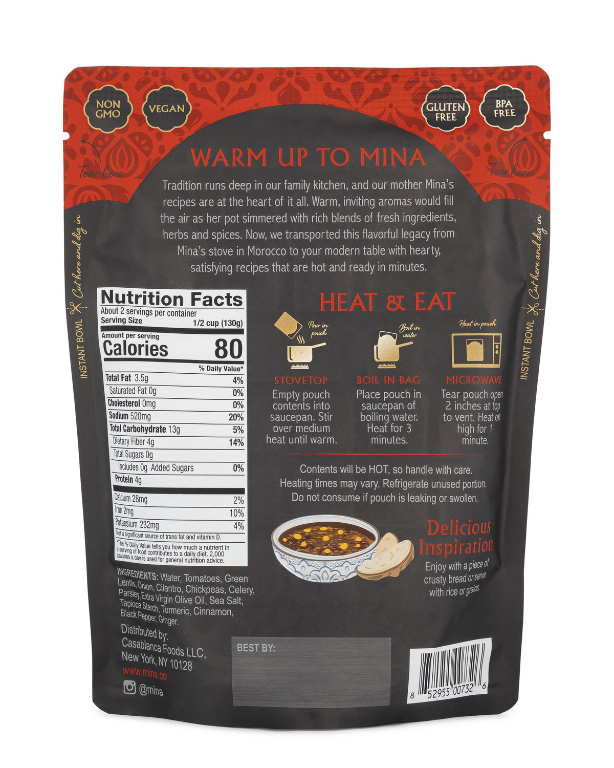 10 oz Harira Moroccan Chickpea & Lentil Soup