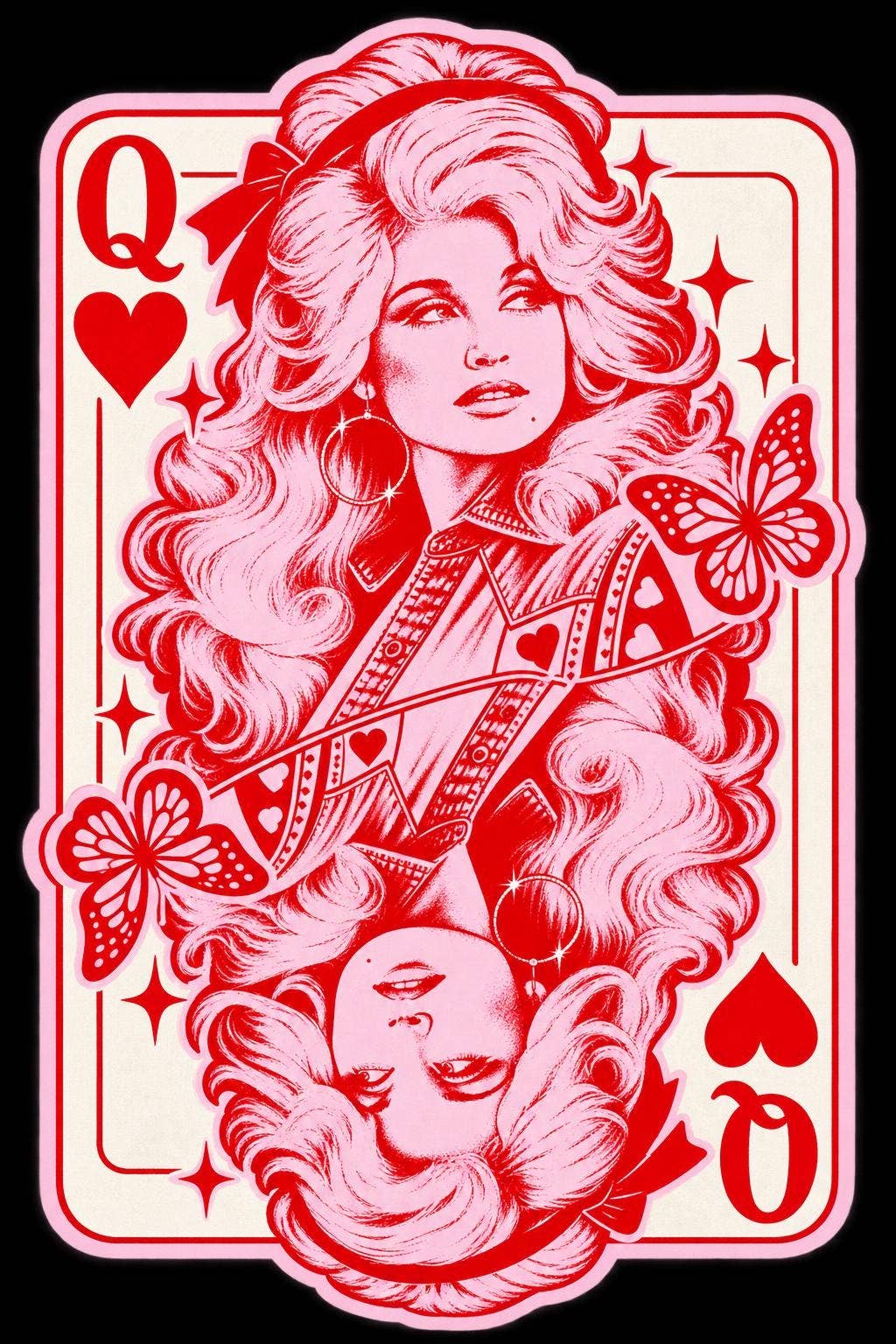 Dolly Parton Queen of Hearts Sticker