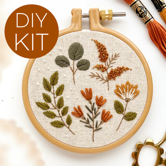 Botanical Embroidery DIY Kit