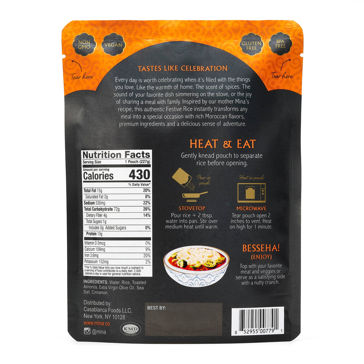 8 oz Festive Rice with Toasted Almonds & Cinnamon