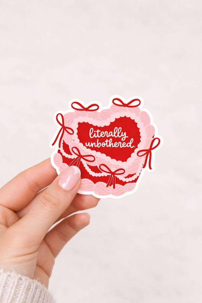 Unbothered Funny Matte Vinyl Laptop Decal
