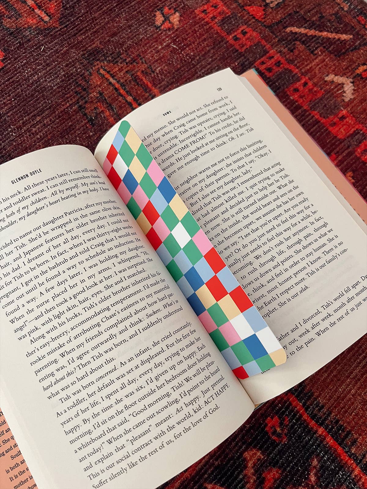 Checkered Bookmark - Multi-Colored