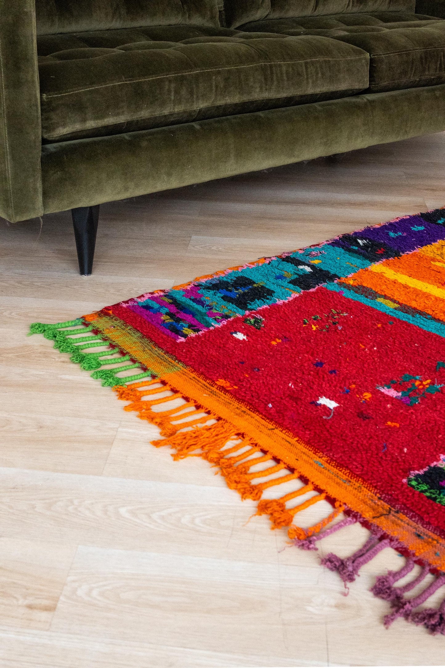 Vibrant Moroccan Boujaad Rug Runner