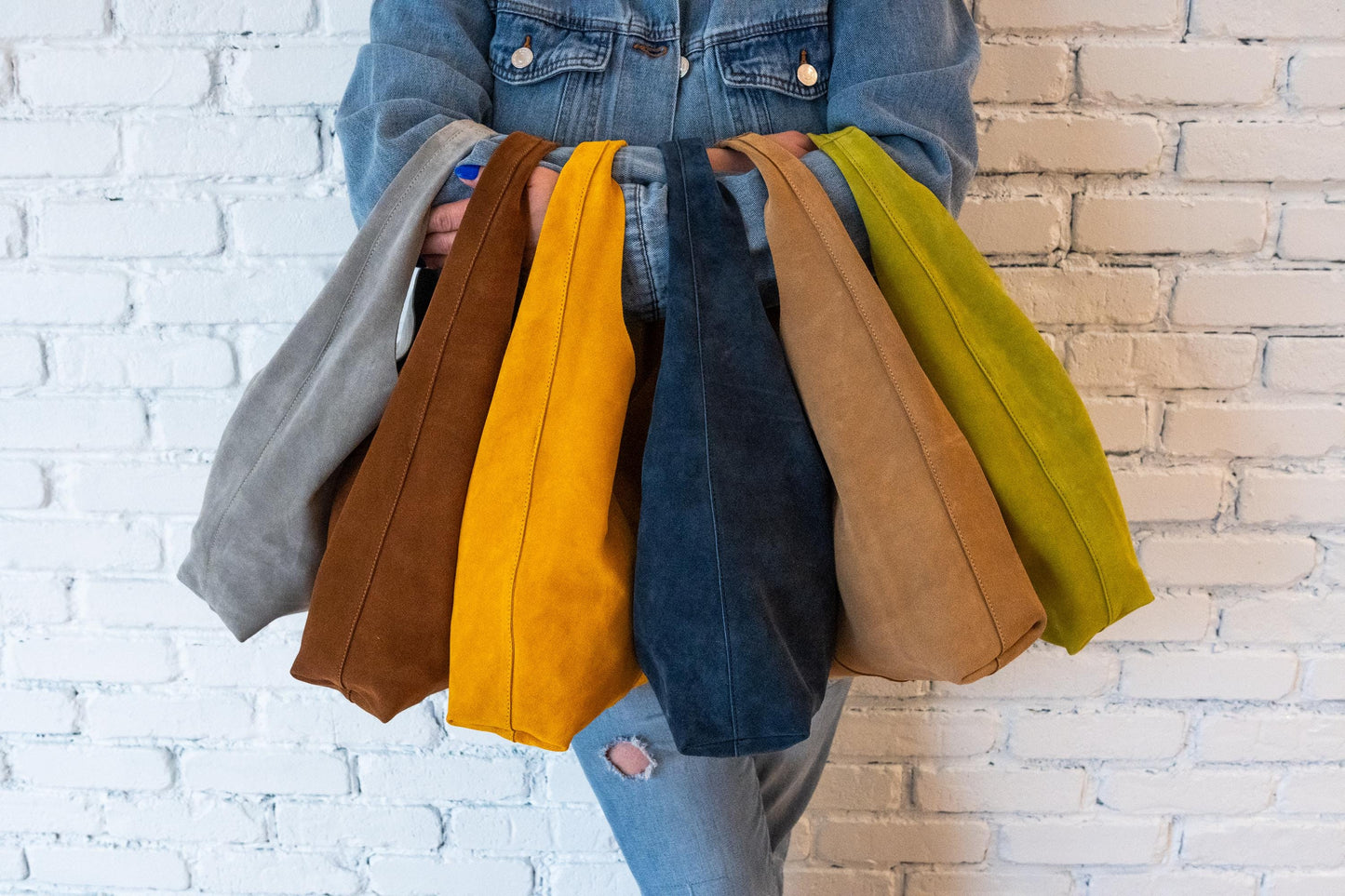 Artisanal Moroccan Suede Hobo Bag: Handcrafted Bohemian Chic Leather Purse for Women