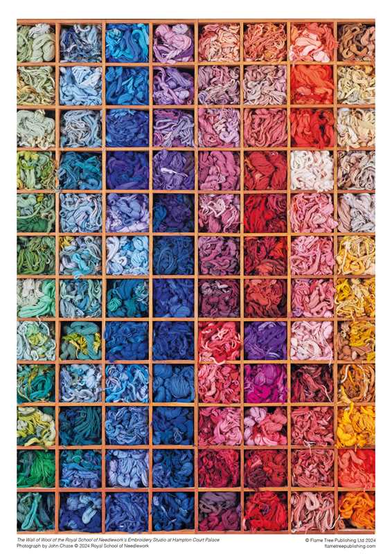 Adult Sustainable Jigsaw Puzzle: Royal School of Needlework: Wall of Wool by