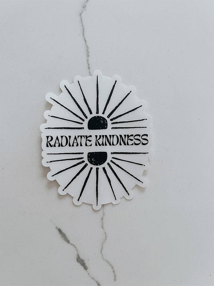 Radiate Kindness Sticker - Clear