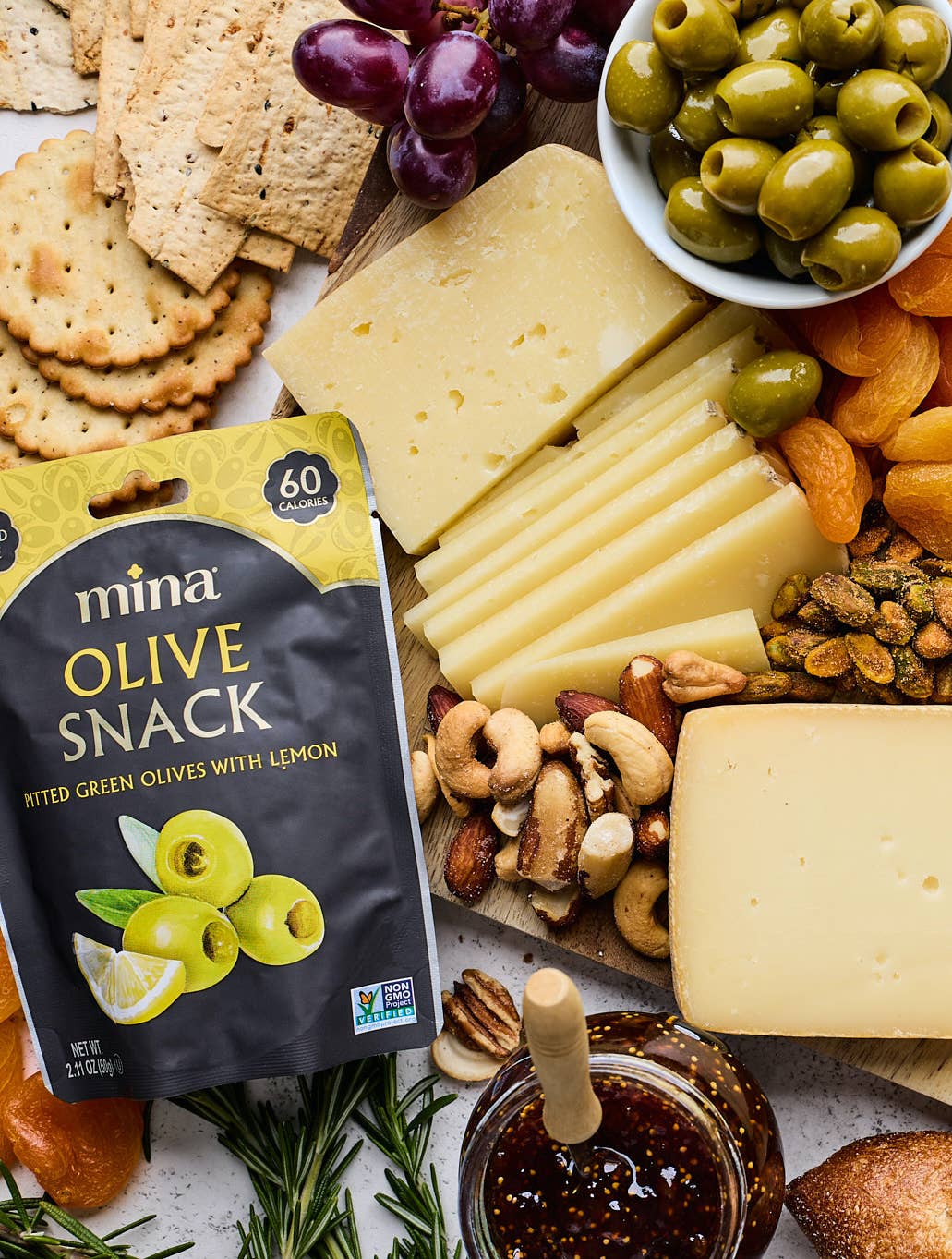 2.11 oz Olive Snack, Pitted Green with Lemon