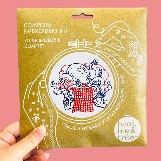 Octopus Knitting Complete Embroidery Kit