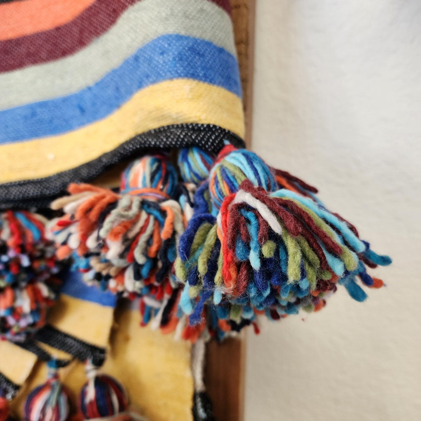 Moroccan Handwoven Cotton Blanket: Authentic Artisan Coverlet for Bedroom, Sofa, and Home Decor