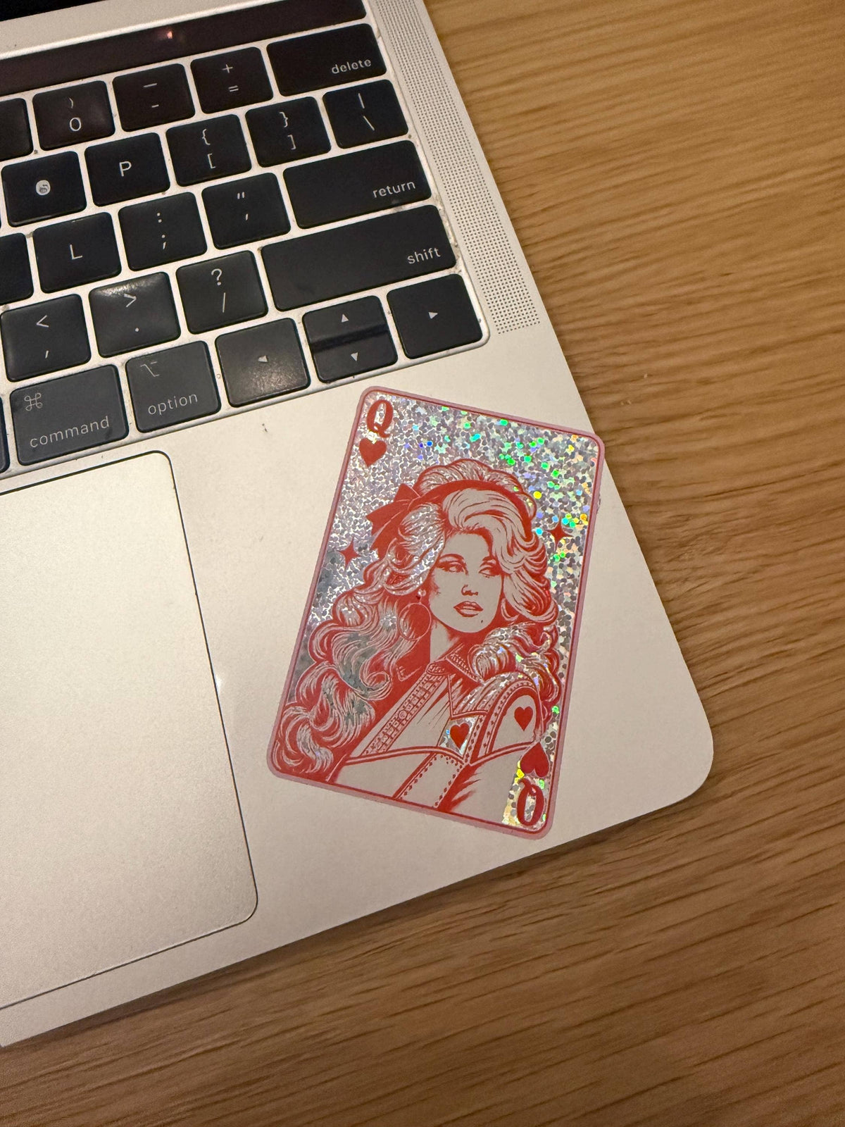 Dolly Parton Queen of Hearts Glitter Sticker