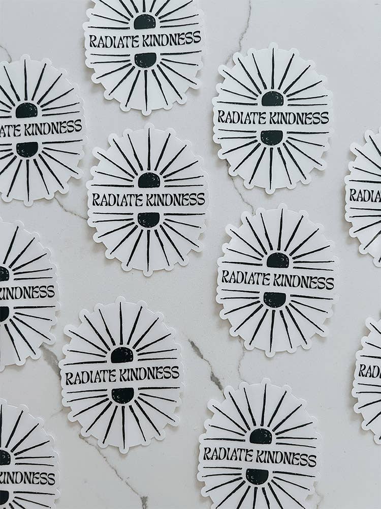 Radiate Kindness Sticker - Clear