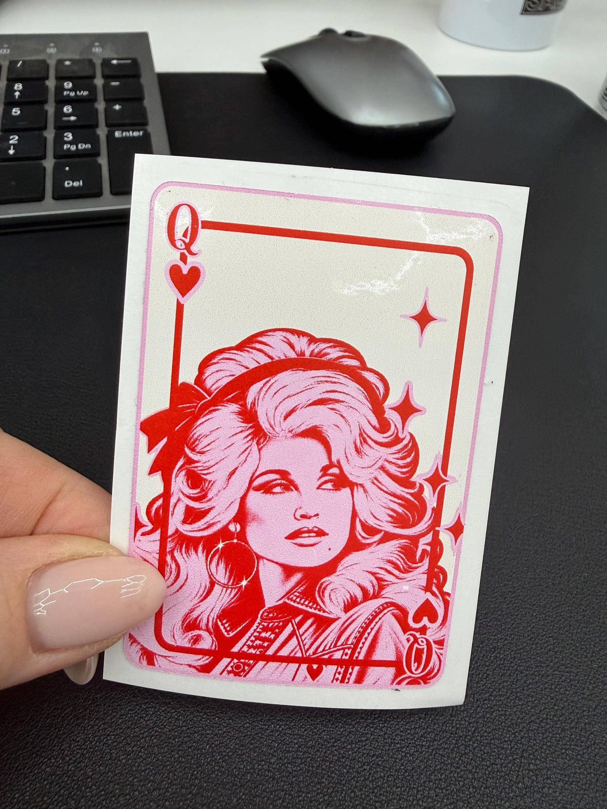 Dolly Parton Queen of Hearts Glitter Sticker
